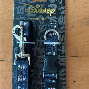 Disney dog leash and collar classic Mickey Mouse adjustable collar 5’ leash